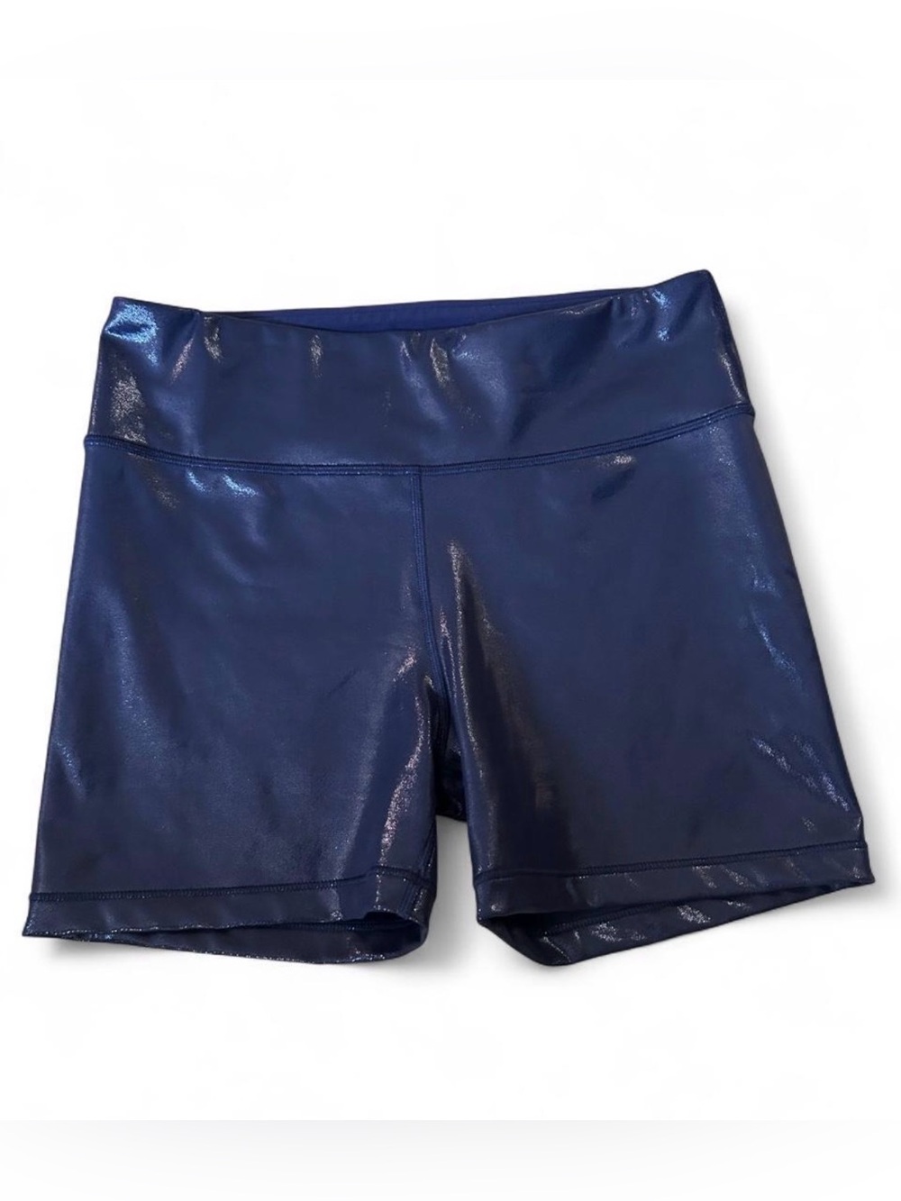 Athleta Girl x Simone Biles Chit Chat Shine Shorts Navy Metallic